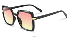 Load image into Gallery viewer, 2022 Sunglasses Women Gradient Fashion Brand Designer  retro square frame Women Sunglasses UV400 Black Shades oversized oculos