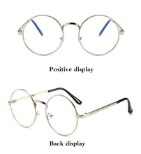 Load image into Gallery viewer, Round glasses New Type of Female Computer Glasses Optical  Metal Circular  frame for men Transparent Lens gaming Glasses
