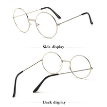 Load image into Gallery viewer, Vintage Round Metal Frame  Personality College Style Clear Lens Eye Glasses Frames blue-light eye protection mobile phone game