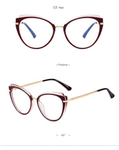 Load image into Gallery viewer, Unusual Cat Eye Optical Blue Light Glasses Frames For Women Computer Gaming Decorative Eyeglasses Women&#39;s Prescription Glasses