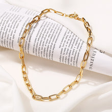 Load image into Gallery viewer, Fashion Star Lock Pendant Necklace for Women Vintage Thick Chunky Chain Choker Multilayer Coin Necklaces Jewelry Gifts