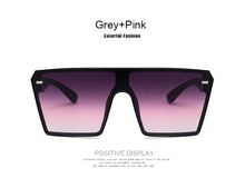Load image into Gallery viewer, 2022 Fashion Oversized Square Sunglasses Retro Gradient Big Frame Sun Glasses For  Women One Piece Gafas Shade Mirror Clear Lens