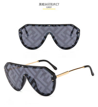 Carica l'immagine nel visualizzatore di Gallery, nuovo arrivo 2022 occhiali da sole futuristici da donna grandi occhiali da sole ovali moda ff logo occhiali da sole oversize festival oculos de sol feminino