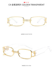 Carica l'immagine nel visualizzatore di Gallery, Retro Small Rectangle Ladies Sunglasses Brand Designer Men's Punk Sunglasses Fashion European and American Glasses UV400