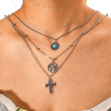 Load image into Gallery viewer, 2020 New Trendy Metal Hip Hop Lock Necklaces Punk Cross Pendant Necklace Gold/Silver Color For Women Men Jewelry Gifts