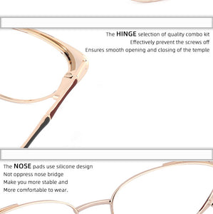 Rivet Women's Medical Eyeglasses With Frame For Women Round Decorative Glasses Female Prescription Glasses Ladies Eyewear Brand