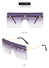 Load image into Gallery viewer, Oversized Rimless Sunglasses Fashion Women Metal Gradient Sun glasses Luxury Lady Sunglass Eyewear UV400 Shades gafas de sol