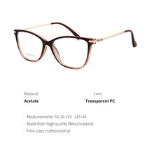 Load image into Gallery viewer, Vintage Cat Eye Women Eyeglasses Frame Optical Stylish Eyewear Female Myopia Prescription Glasses Spectacle 1044