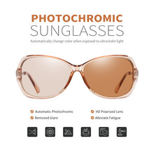 Load image into Gallery viewer, Fashion Design Photochromic Sunglasses For Women Polarized Travel Glasses Oversized Luxury Ladies Eyewear oculos de sol