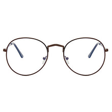 Load image into Gallery viewer, Flat Mirror Metal Eyewear Women Girls Solid Color Decorative Glasses Metal Round Spectacle Frame Fashion Retro Glasses Frame