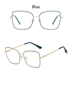 oversized square glasses frame women fashion high quality clear lens New luxury brand Metal Frame Eyeglasses Frames For Women