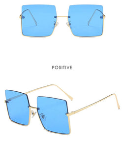 2022 Sunglasses Women Luxury Sun Glasses For Women Glasses Retro Brand Square Sunglasses Women Metal Half Frame Eyewear