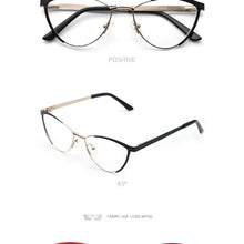 Load image into Gallery viewer, Decorative Eyeglasses Frame For Women Fake Glasses Women Retro Fashion Cat Eye Optical Prescription Glasses For Myopia