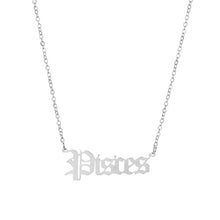 Carica l&#39;immagine nel visualizzatore di Gallery, 2020 New Constellation Zodiac Necklaces Jewelry for Women Antique Style Designed Letter Taurus Aries Necklaces Collier