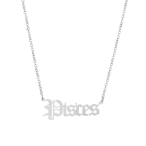 2020 New Constellation Zodiac Necklaces Jewelry for Women Antique Style Designed Letter Taurus Aries Necklaces Collier