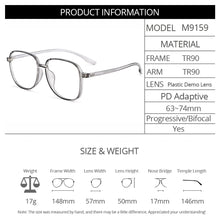 Load image into Gallery viewer, Gmei Optical M9159 Transparent Men Large Size Glasses Frames Ultralight TR90 Plastic Eyewear Women Big Myopia Spectacles Frame
