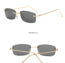 Load image into Gallery viewer, Rimless Sunglasses Women Small Frame Square Sun Glasses Women Luxury Brand Designer Sunglasses for Women Gafas De Sol