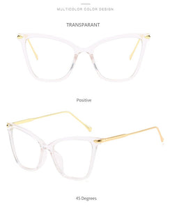 RBENN Lady Cat Eye Glasses Frames For Women Sexy Oversized Metal Frame Brand Designer Optical Eyeglasses Fashion Eyewear Female