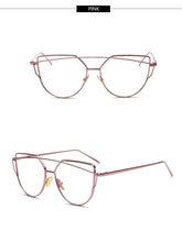 Load image into Gallery viewer, Cateye Glasses For Women 2022 Optical Eyewear Metal Frame Eyeglasses Retro Okulary Women Luxury Blue Light Gafas De Mujer