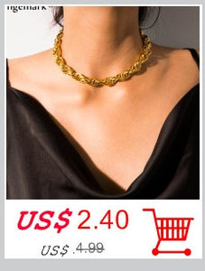Punk Unique Imitation Pearl Chain Necklace for Women Wedding Steampunk 2020 Gothic Twisted Chunky Thick Choker Necklace Jewelry