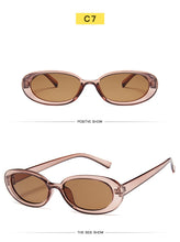 Load image into Gallery viewer, LongKeeper 2022 Small Oval Sunglasses Women Men Retro Vintage  Sun Glasses Ladies Black White Pink Clear Shades for Female 90s