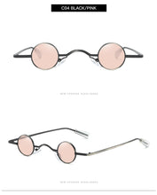 Load image into Gallery viewer, Small Round Sunglasses Women Retro Trending Wide Bridge Brand Designer Punk Sun Glasses Steampunk Vintage Goggles Black Shades