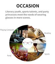 Load image into Gallery viewer, CHIARI Spring Hinges Prescription Lens Medical Optical Eyeglass Woman Frame Stripes Colorful Navy Red Italy Design W-CORRU