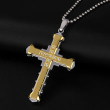 Load image into Gallery viewer, New Fashion Arrow Necklace for Men Black Metal Punk POP Cross Pendant Necklace Trendy Simple Chain Jewelry Gift collar hombre