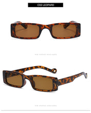 Carica l'immagine nel visualizzatore di Gallery, Occhiali da sole rettangolari piccoli alla moda da donna 2022 Steampunk anni '90 Occhiali da sole UV400 Occhiali da sole gotici da spiaggia Cat Eye Hip Hop Eyewear 