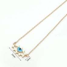 Load image into Gallery viewer, 2020 New Fashion Ladies Chic Gold Chain Colorful Rhinestone Filled Evil Eye Coin Necklaces For Women Bohemian Gold Necklaces