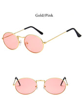 Load image into Gallery viewer, Retro Alloy Sunglasses Women Metal Round Sunglasses Women Vintage Oval Sun Glasses for Men Luxury Designer Gafas De Sol