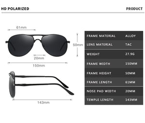 Luxury Brand  Polarized Sunglasses Men Women Gradient Lens Alloy metal frame Round Sun glasses Pilot Driving