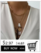 Carica l&#39;immagine nel visualizzatore di Gallery, Punk Multi Layered Pearl Choker Necklace Collar Statement Virgin Mary Coin Crystal Pendant Necklace Women Jewelry