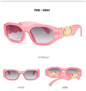New Irregular Frame For Women Mem Fashion Sunglasses Luxury Black Pink Retro Glasses