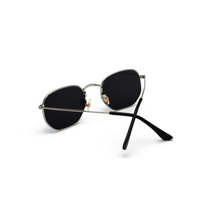 New Vintage Gold Sunglasses Men Square Metal Frame Silver Brown Black Small Sun Glasses Female Unisex Summer Style Shades