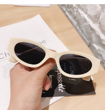 Load image into Gallery viewer, Ins Popular Fashion Small Cat Eye Sunglasses Woman Vintage Oval Eyewear Men Champagne Tea Sun Glasses Shades UV400