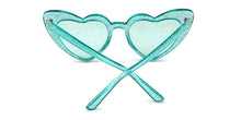Load image into Gallery viewer, Trending Cat Eye Sunglasses Big Heart Popular Heart Sharp flash of light Glitter Pink Glasses High Quality Shades for Female