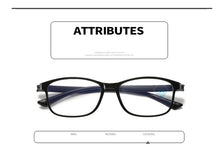 Load image into Gallery viewer, 0 -50 -100 -150 To -600 Square Nearsighted Glasses Finished Full Frame Short-sight Eyewear Prescription Spectacles Black Frame
