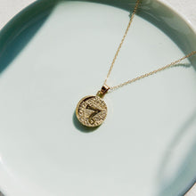 Load image into Gallery viewer, Gold Color 12 Constellation Coins Necklaces &amp; Pendants Women Virgo Taurus Leo Short Chain Necklace Girls Gemini Celestial