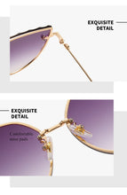 Load image into Gallery viewer, Oulylan Cutting Lens Sunglasses Women Brand Designer Gradient Shades Sun Glasses Ladies Vintage Metal Blue Pink Eyeglasses UV400