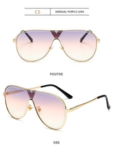 Load image into Gallery viewer, Brand Design Fashion Sunglasses Women Metal Gradient Sun Glasses High Quality Men UV400 Sunglass Shades Eyewear Oculos de sol