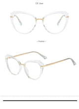 Load image into Gallery viewer, 48270 Retro Cat Eye Anti Blue Glasses Frames TR90 Men Women Optical Computer Glasses
