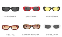 Carica l'immagine nel visualizzatore di Gallery, Rectangle Sunglasses Women Men Fashion Retro Small Sun Glasses Female Black Red Glasses Vintage Eyeglasses Shades UV400