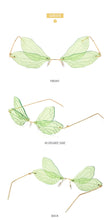 Load image into Gallery viewer, Dragonfly Sunglasses Women 2022 Fashion Brand Retro Steam punk Frameless Sun Glasses For Woman Girls Shades Oculos