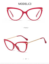 Load image into Gallery viewer, Blue Light Blocking Glasses Women Computer Glass High Quality Transparent Cat Eye Eyeglasses Frame Men Optical Glasse Frame