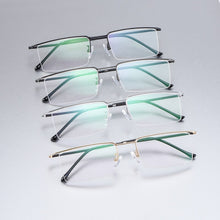 Load image into Gallery viewer, Gmei Optical Ultralight Business Men Titanium Alloy Glasses Frame Square Eyewear Flexible Temple Legs IP Electroplating Y2533