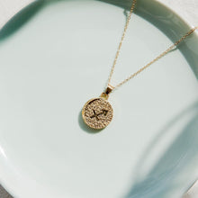 Load image into Gallery viewer, Gold Color 12 Constellation Coins Necklaces &amp; Pendants Women Virgo Taurus Leo Short Chain Necklace Girls Gemini Celestial