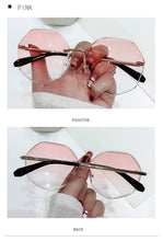 Carica l'immagine nel visualizzatore di Gallery, Rimless Women's Sunglasses Design Fashion Lady Sun glasses Vintage Alloy Classic Designer Shades UV400 Eyewear