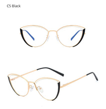 Load image into Gallery viewer, Ralferty Retro Glasses Women Anti Blue Light Decorative Cat Eye Female glasses Frame For Prescription Optic Myopia oculos F95721