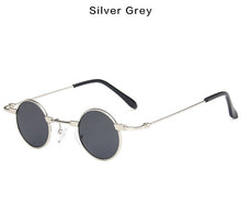 Load image into Gallery viewer, Small Round Sunglasses Women Men UV400 Metal Brand Designer Punk Sun Glasses Steampunk Vintage Goggles Black Shades